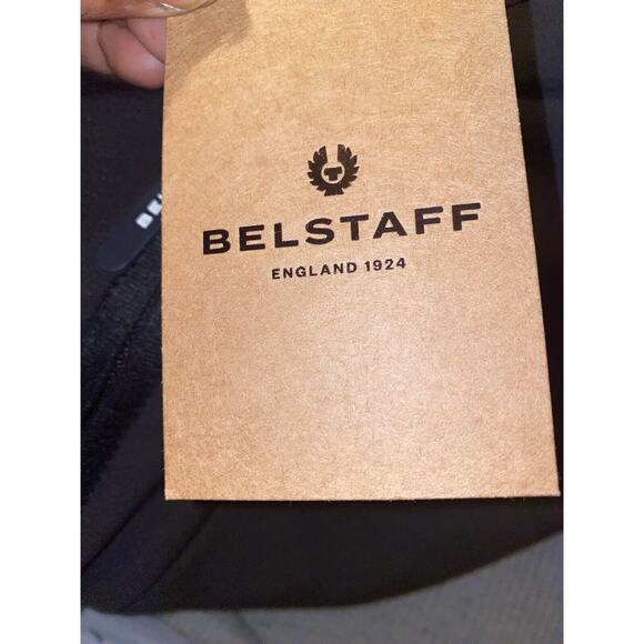 BELSTAFF England Luxury Rotor Bomber Jacket Size 38 IT 48 Sample New Black Nylon - Picture 7 of 11